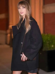 Taylor Swift NYC 2025 Black Winter Coat
