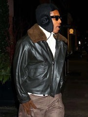 NYC 2026 ASAP Rocky Shearling Leather Jacket