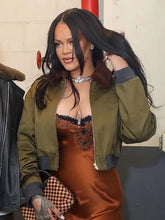 NYC 2026 Rihanna Green Cropped Jacket