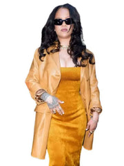 NYC 2026 Rihanna Leather Coat