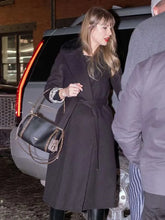 NYC 2026 Taylor Swift Shearling Collar Wool Coat