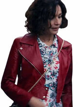 Nicole Grimaudo Solo Mio 2026 Red Leather Jacket