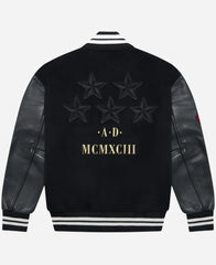 OVO X Sotto Sotto 30th Anniversary Black & Grey Varsity Jacket For Unisex