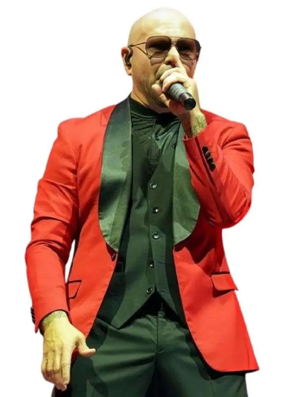 Pitbull I’m Back Tour 2026 Red Blazer