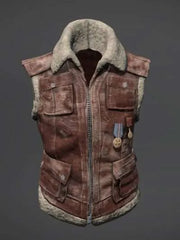 PlayerUnknown’s Battlegrounds Suede Shearling Leather Vest