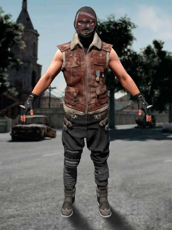 PlayerUnknown’s Battlegrounds Suede Shearling Leather Vest