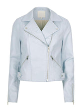 River Island light blue leather jacket