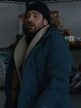 Charlie Cox Merv 2025 Blue Hooded Jacket