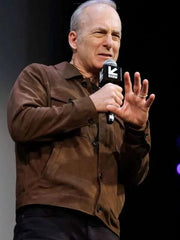 SXSW 2026 Bob Odenkirk Brown Suede Jacket