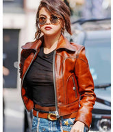 SelenaGomezWaxedClassicBrownLeatherJacket_1