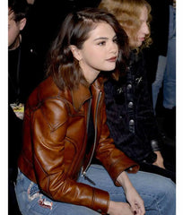 SelenaGomezWaxedClassicBrownLeatherJacket_3
