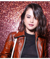SelenaGomezWaxedClassicBrownLeatherJacket_8