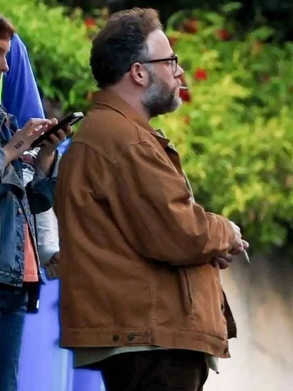 The Invite 2026 Seth Rogen Brown Cotton Jacket