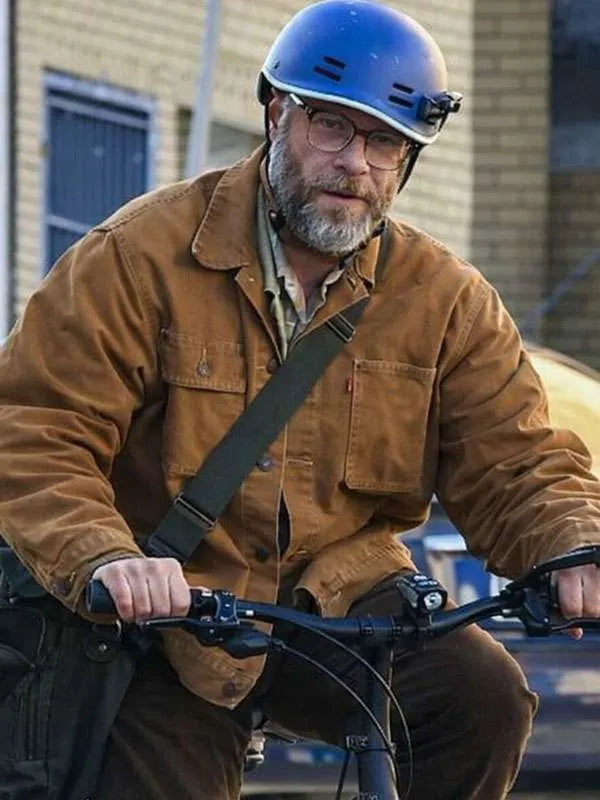 The Invite 2026 Seth Rogen Brown Cotton Jacket