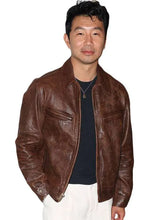 Simu Liu Comic Con 2026 Brown Leather Jacket
