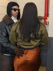 NYC 2026 Rihanna Green Cropped Jacket