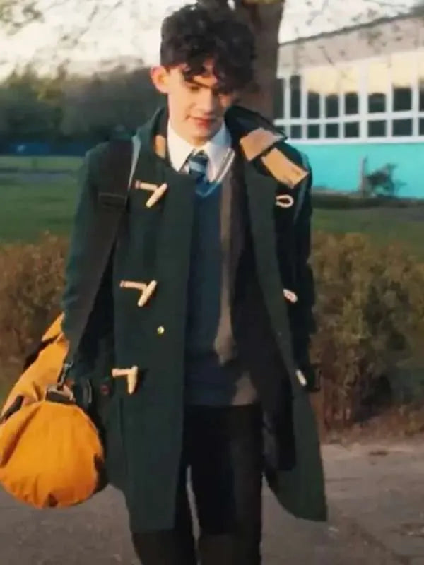 Joe Locke Heartstopper Green Wool Coat