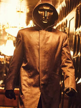 Squid Game Front Man Leather Hooded Coat