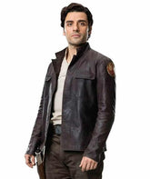 Star Wars The Last Jedi Poe Dameron Brown Leather Jacket