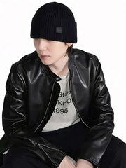 Suga 2026 Birthday Black Leather Jacket