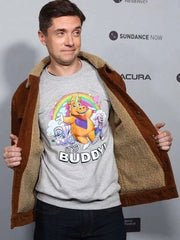 Topher Grace Buddy Premiere 2026 Brown Corduroy Jacket