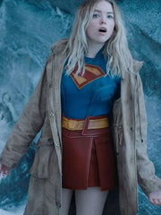 Milly Alcock Supergirl Brown Cotton Jacket