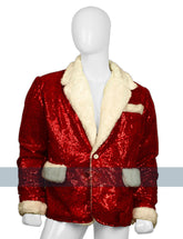 Handmade Red Santa Claus Sequin Blazer