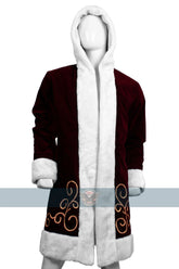 Santa Claus Inspired Red Hooded Winter Coat