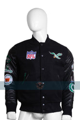 Philadelphia Eagles Black Varsity Jacket