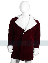 Santa Inspired Christmas Red Velvet Faux Fur Blazer
