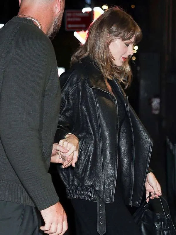 Dinner Night NYC 2026 Taylor Swift Black Leather Jacket