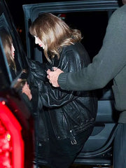 Dinner Night NYC 2026 Taylor Swift Black Leather Jacket