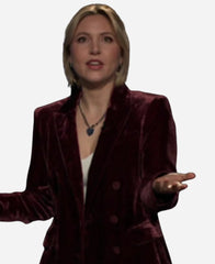 Taylor Tomlinson After Midnight 2024 Maroon Velvet Blazer