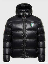 Team Italy Olympics 2026 Black Puffer Jacket