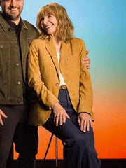 Mary Steenburgen The Dink 2026 Brown Suede Blazer