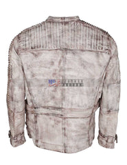Star Wars White Waxed Finn Leather Jacket