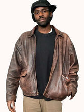 The Invite 2026 Premiere Devonté Hynes Brown Leather Jacket
