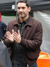 CIA Tom Ellis Brown Wool Bomber Jacket