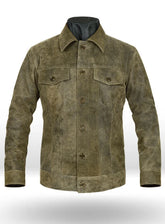 Transformers Age of Extinction Mark Wahlberg Suede Leather Jacket