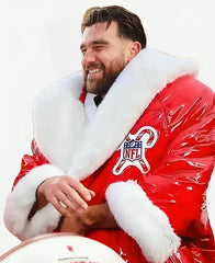 Travis Kelce Santa Red Coat