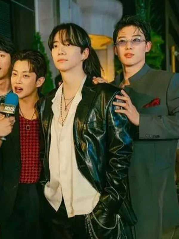 Lee Jun-ho Typhoon Family 2025 Leather Blazer