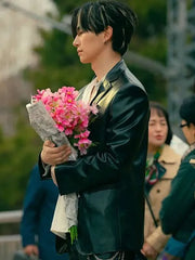 Lee Jun-ho Typhoon Family 2025 Leather Blazer