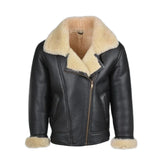 Unisex Aviator B3 Bomber Shearling Fur Leather Jacket