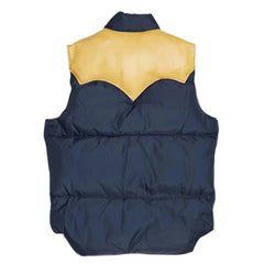 Vintage Unisex Quilted Faux Leather & Puffer Vest