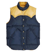 Vintage Unisex Quilted Faux Leather & Puffer Vest