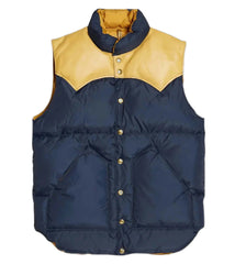 Vintage Unisex Quilted Faux Leather & Puffer Vest
