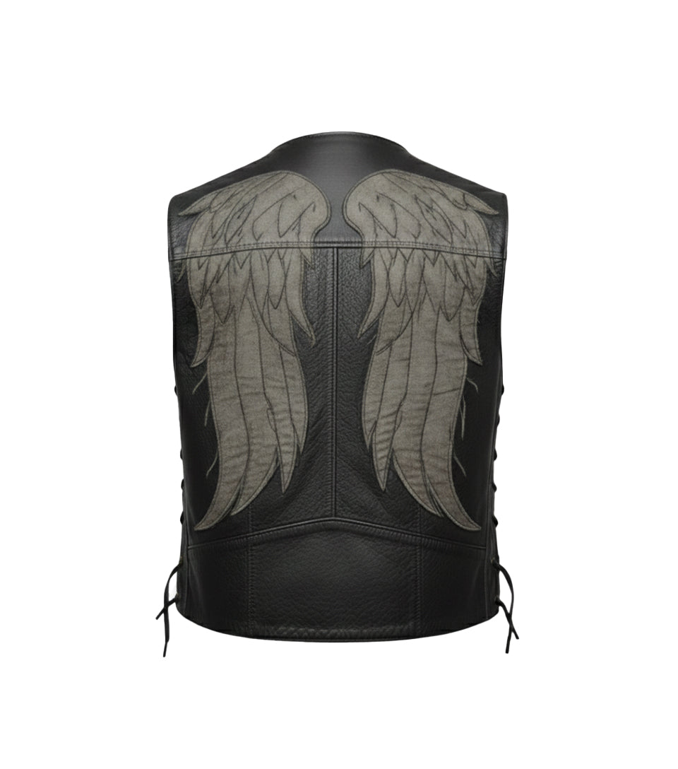 The Walking Dead Inspired Leather Angel Wings Vest