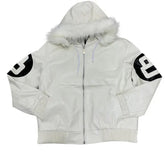 Robert Phillipe White 8 Ball Fur Hood Jacket