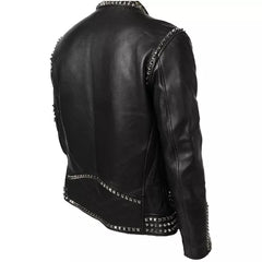 Studded Motorcycle Jacket With Studs