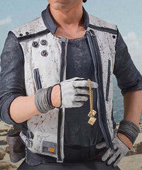 Han Solo Star Wars Story White Leather Vest Costume
